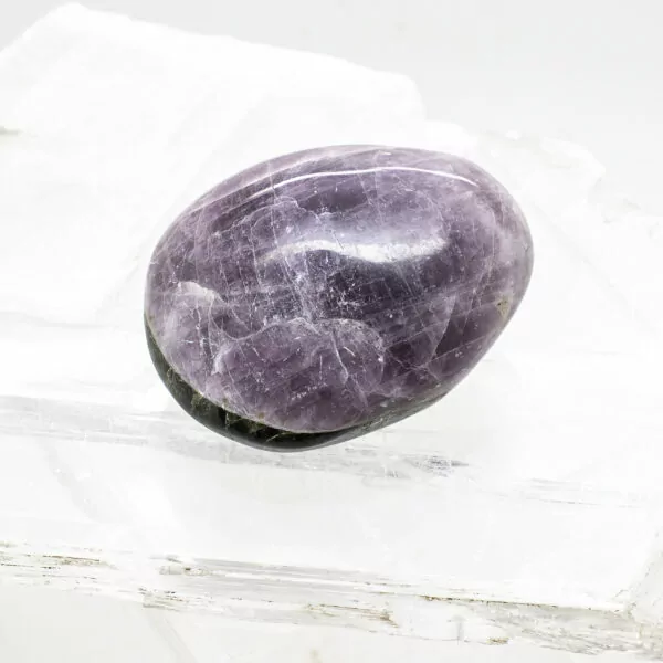 purple anhydrite hand stone