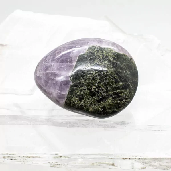 purple anhydrite hand stone