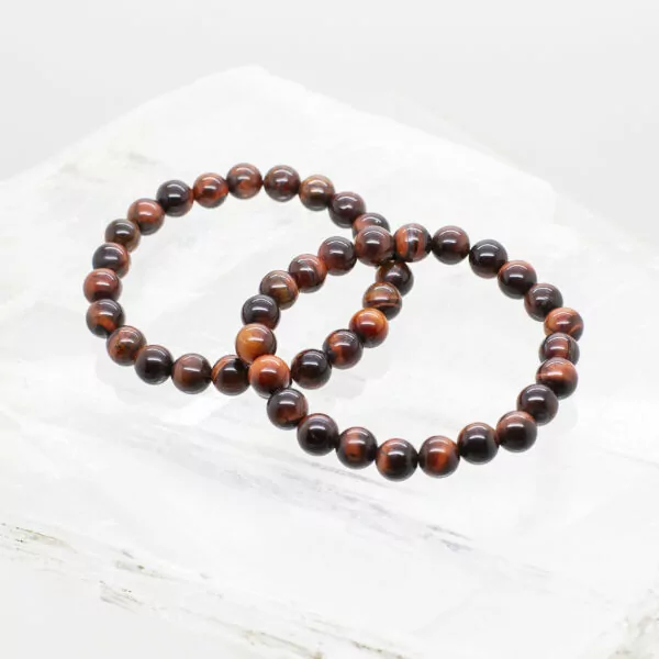 Red tiger eye 8mm bead bracelet