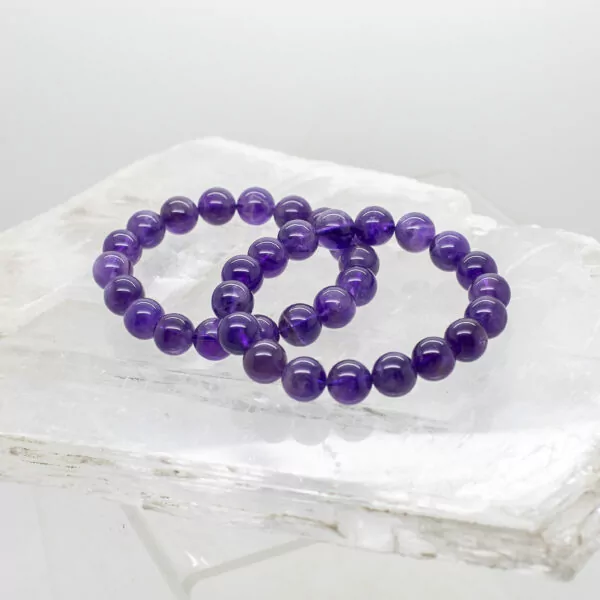 amethyst 10mm bead bracelet