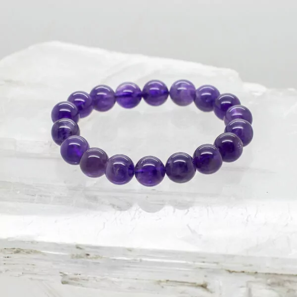 amethyst 10mm bead bracelet