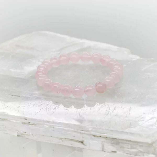 rose quartz 8mm bead bracelet