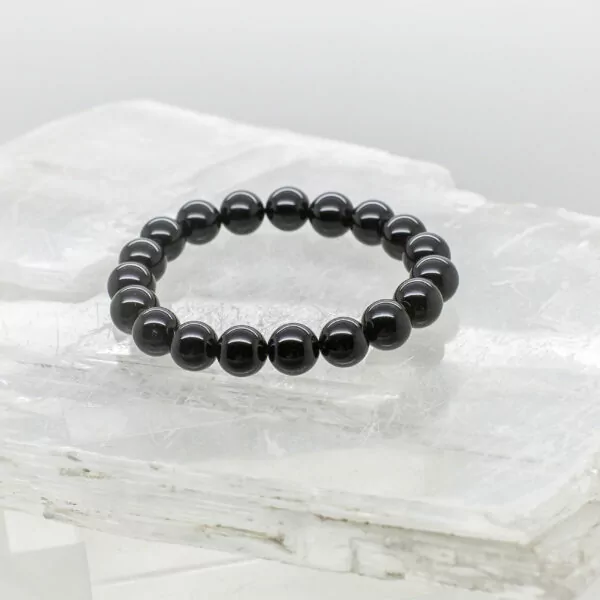 black tourmaline 10mm bead bracelet