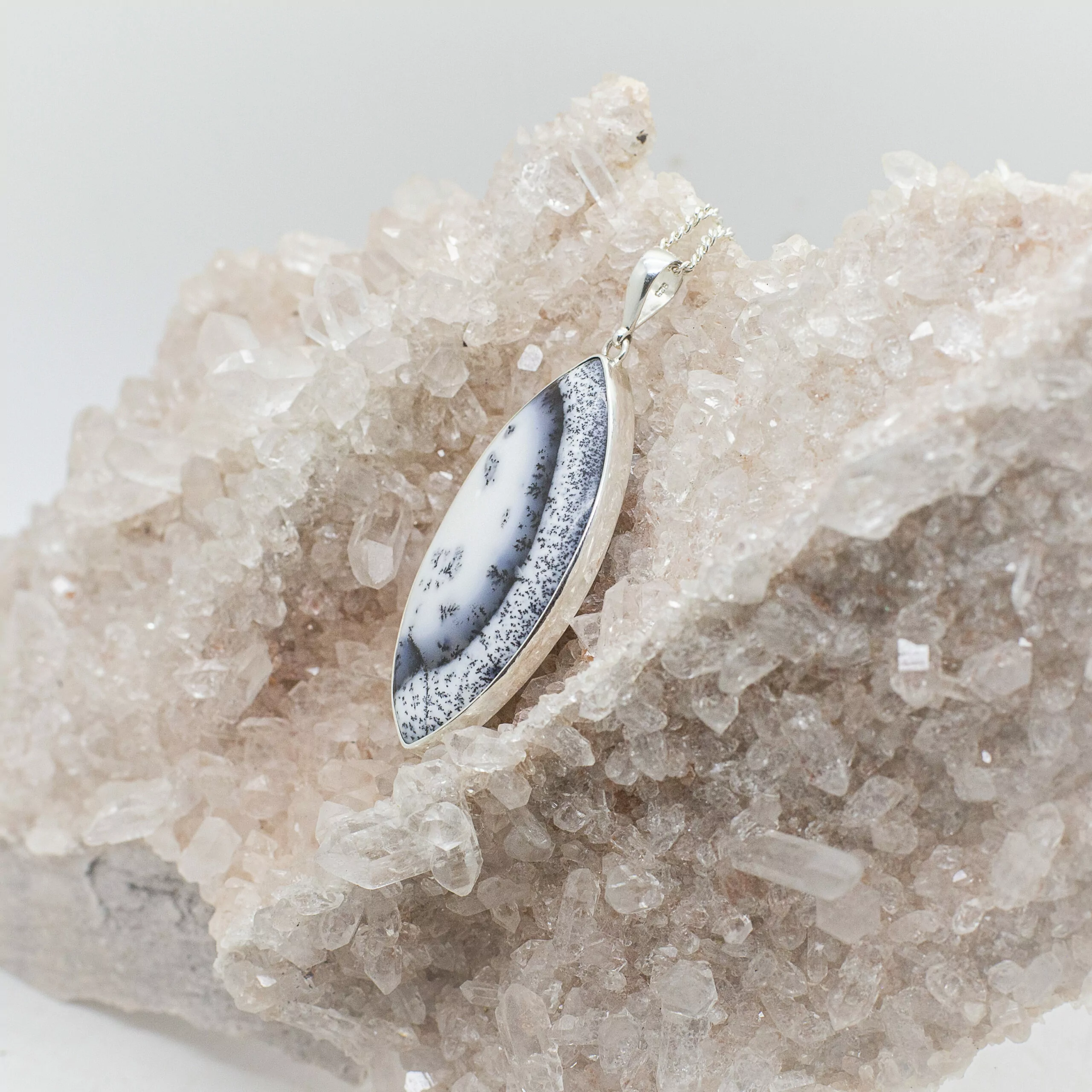 dendritic opal pendant