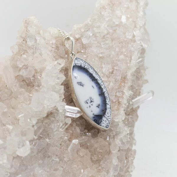 dendritic opal pendant