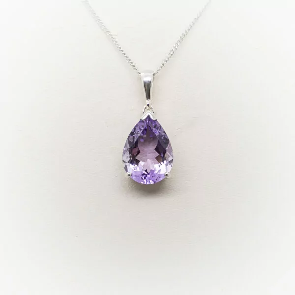 amethyst faceted pendant