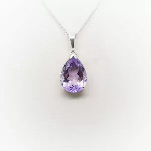 amethyst faceted pendant