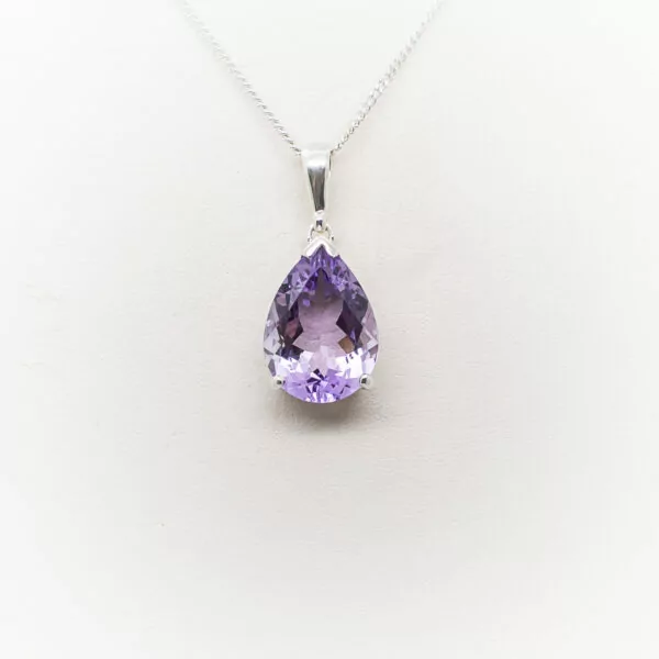 amethyst faceted pendant