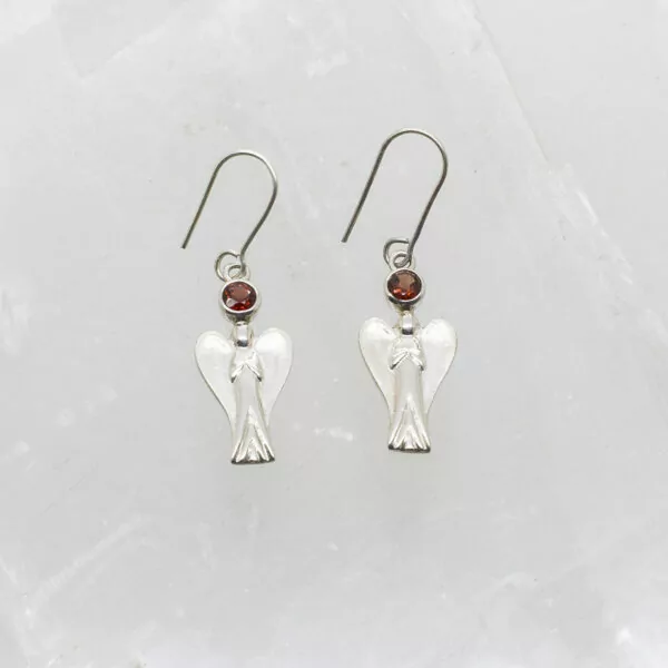 garnet drop earrings