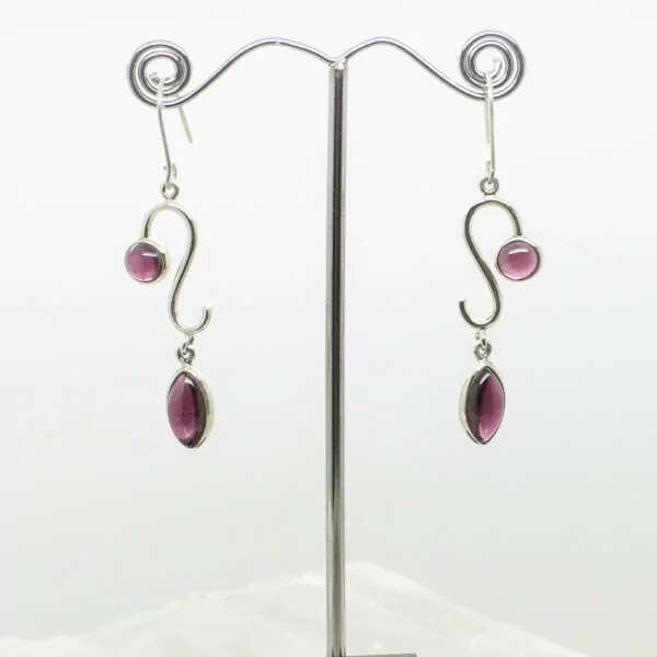 garnet drop earrings