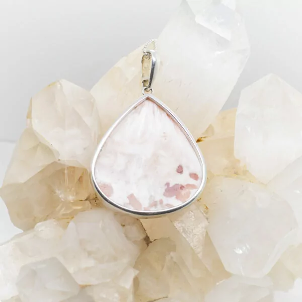 pink scolecite pendant