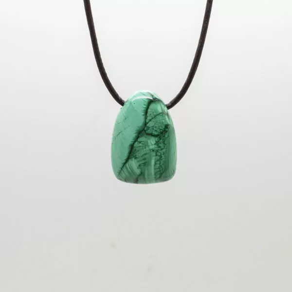 malachite tumbled pendant