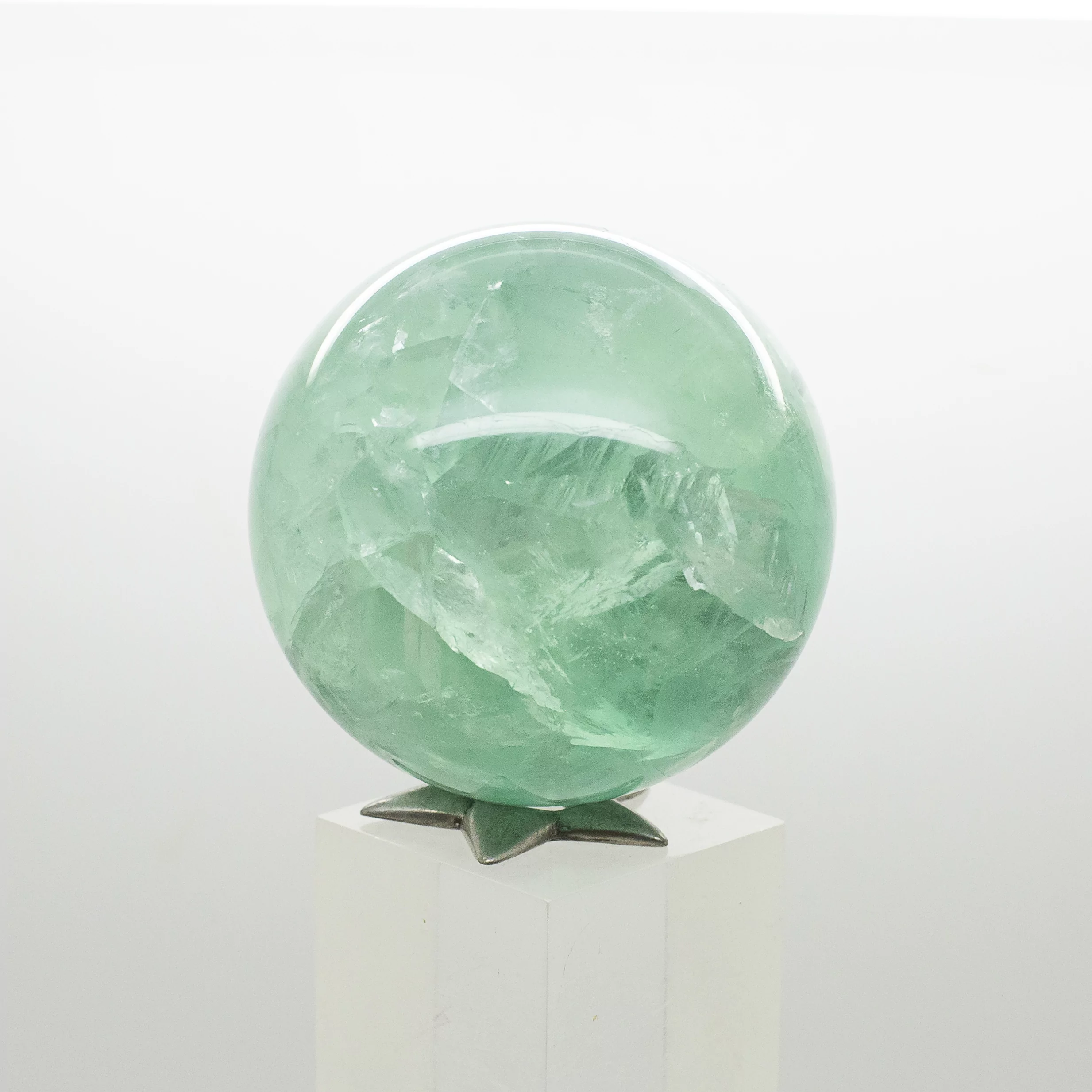 green fluorite sphere