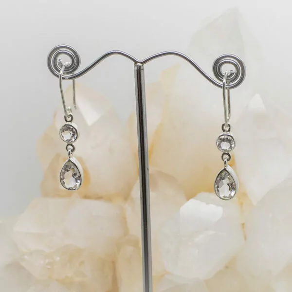 clear quartz earrings