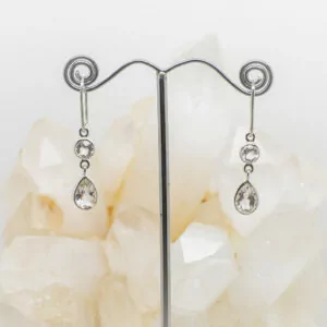 clear quartz earrings