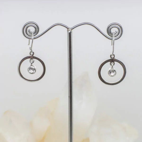 clear quartz earrings