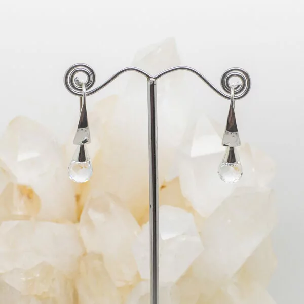 clear quartz earrings