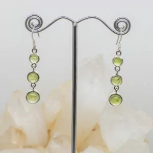 peridot drop earrings