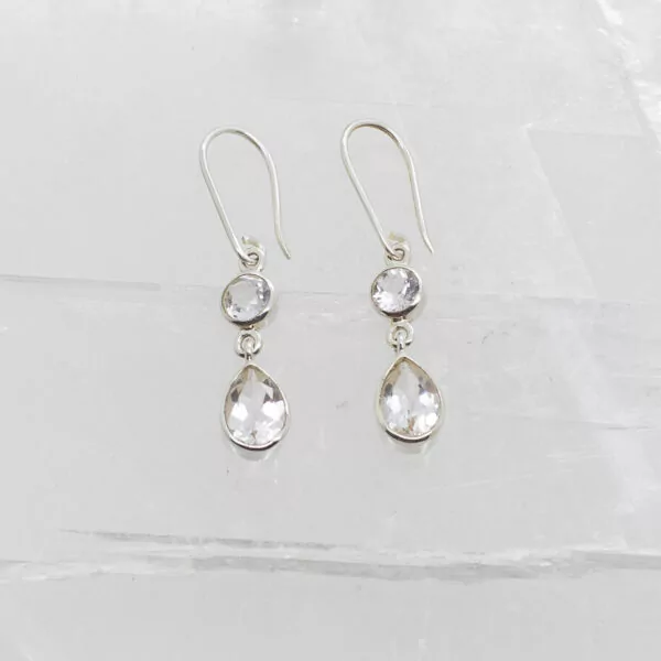 clear quartz earrings