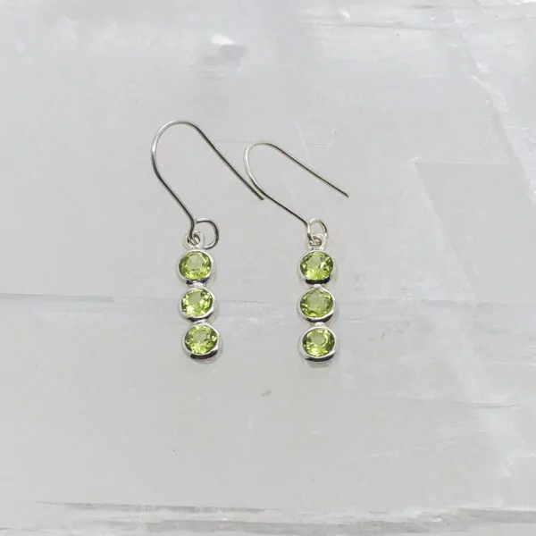 peridot drop earrings