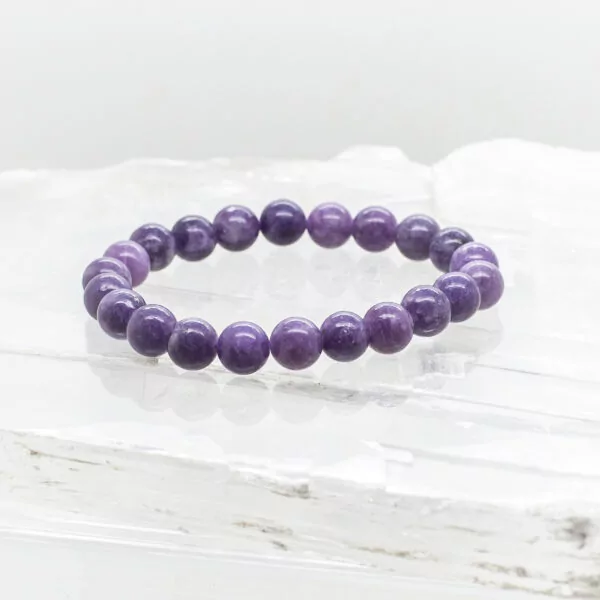 lepidolite 8mm bead bracelet