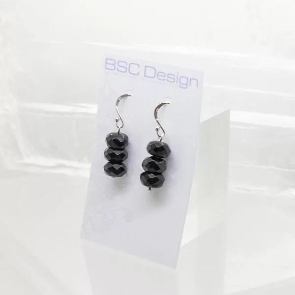 black agate earrings