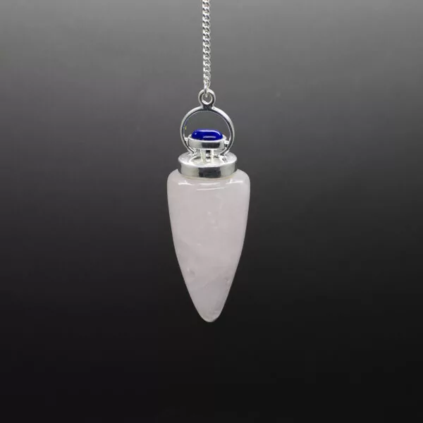 rose quartz and lapis lazuli pendulum