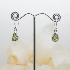 moldavite earrings