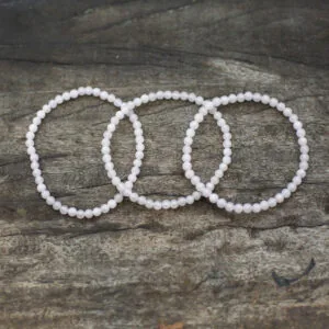 rose quartz 4mm bead bracelet
