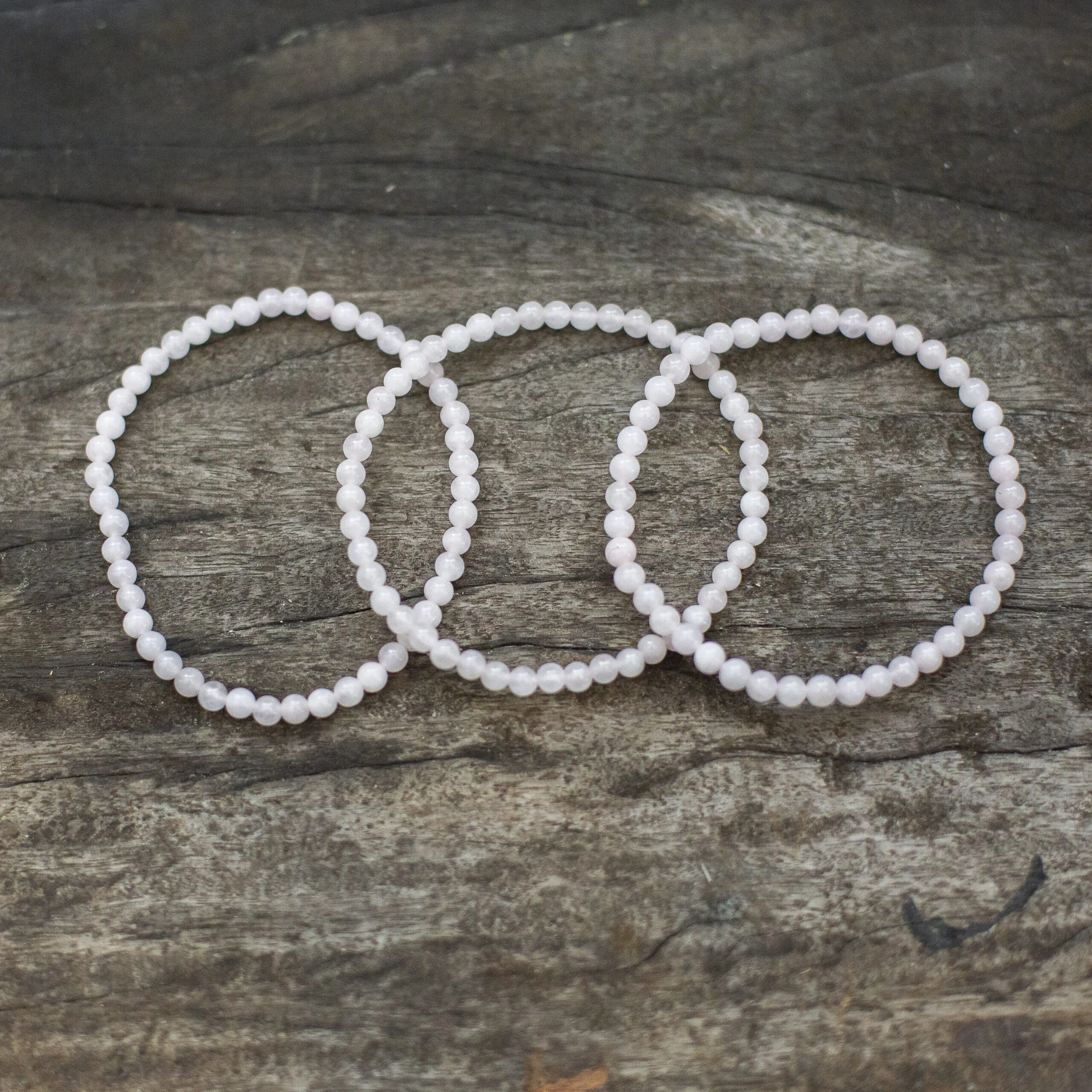 rose quartz 4mm bead bracelet