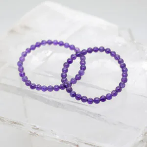 amethyst 6mm bead bracelet