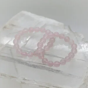 rose quartz 10mm bead bracelet