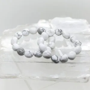 howlite tumbled stone bracelet